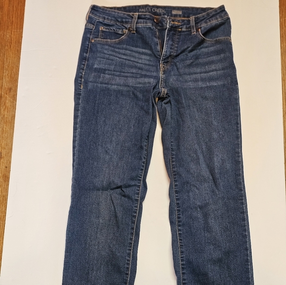 Falls Creek dark wash super stretch jeans womens 8 straight stretch - Picture 4 of 4